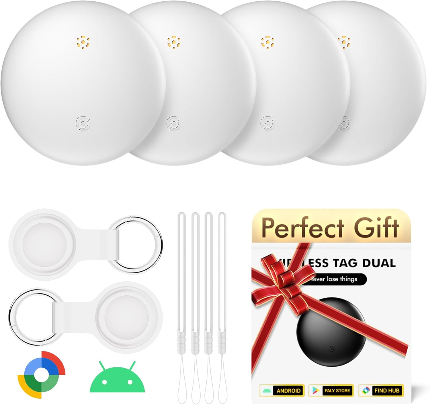 Air Tracker Tags 4-Pack Bluetooth Tracker 4