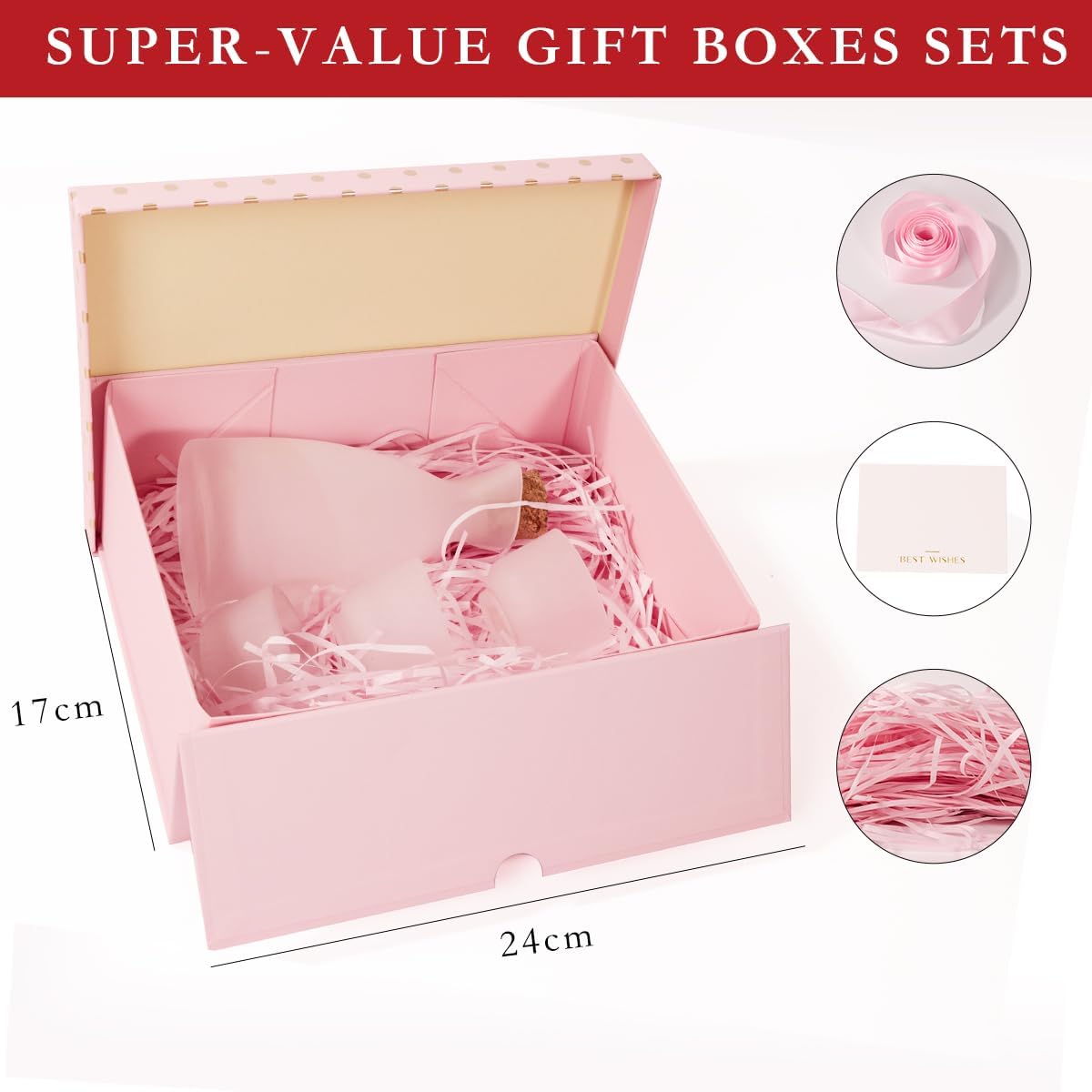 Thumbnail 2 de ZJHiome Large Magnetic Gift Box 24x17x8cm