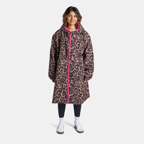 Thumbnail 8 de OHS Women's Changing Robe Jacket, Pink Leopard Print, Waterproof, S/M