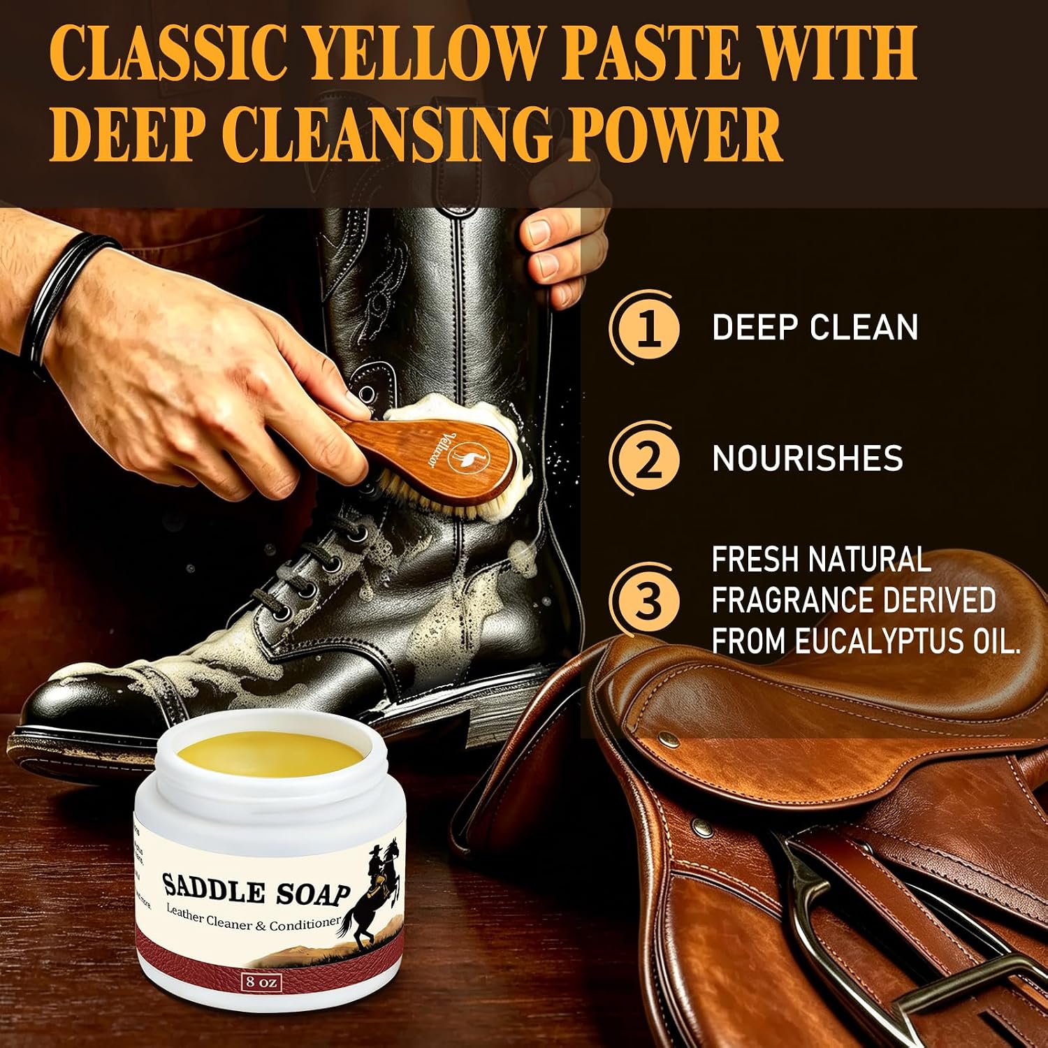 Detalle de Velluxor Leather Saddle Soap 8 oz