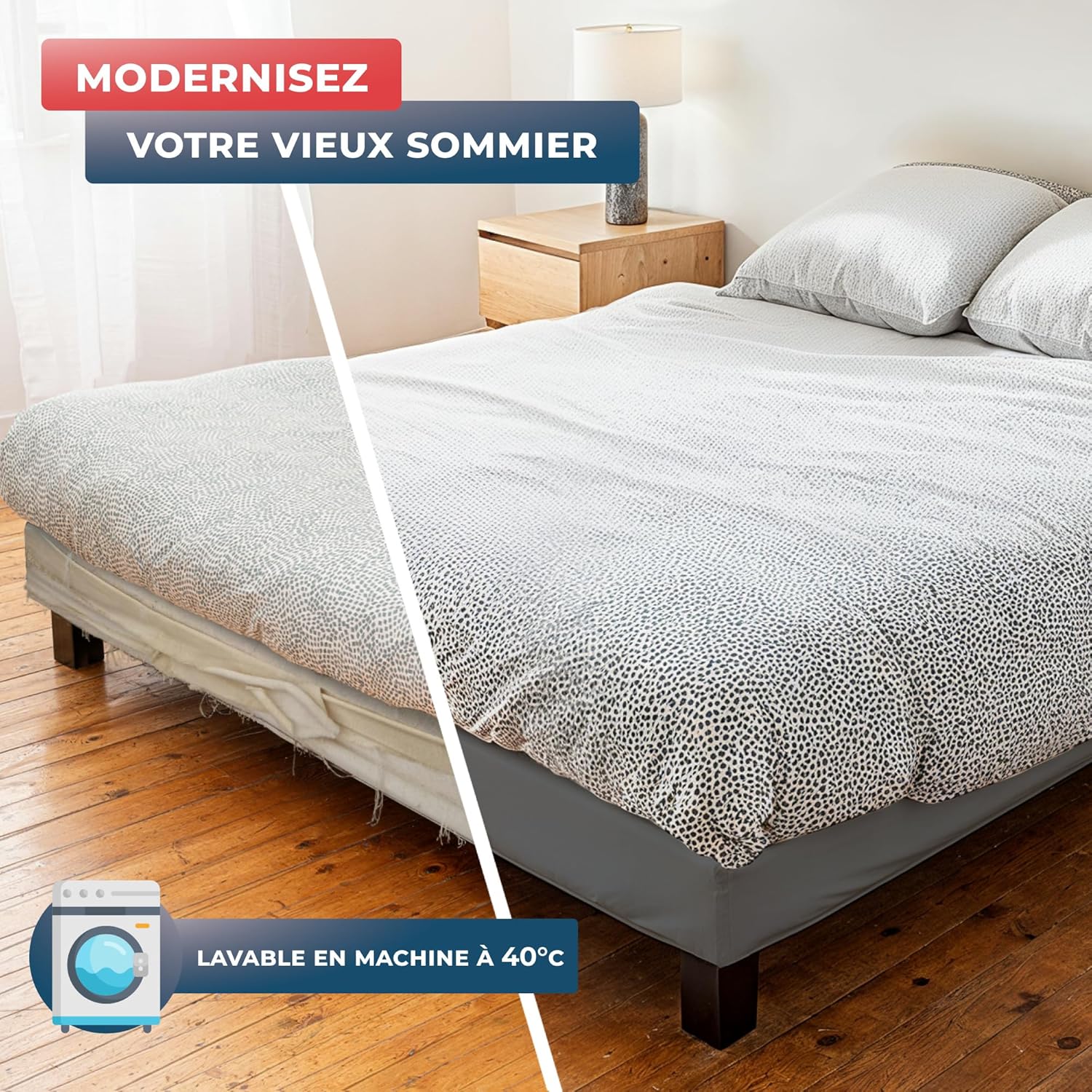 Thumbnail 1 de Wrappybag Cache-Sommier 90 x 190 cm – Rénovez et Modernisez Votre Sommier