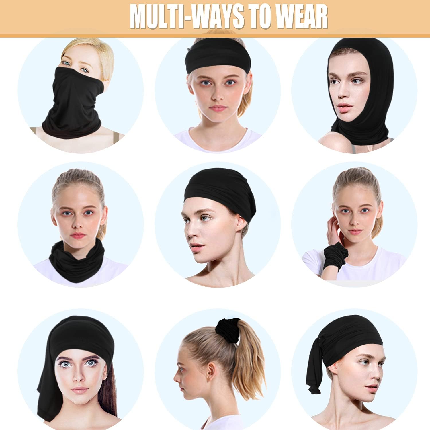 Thumbnail 5 de Finvizo Neck Gaiter Face Cover, Breathable Polyester, Stretch Fit, Washable