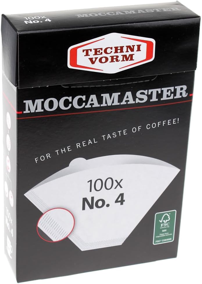 Detalle de Technivorm Moccamaster #4 White Paper Filters, 100-Count Box