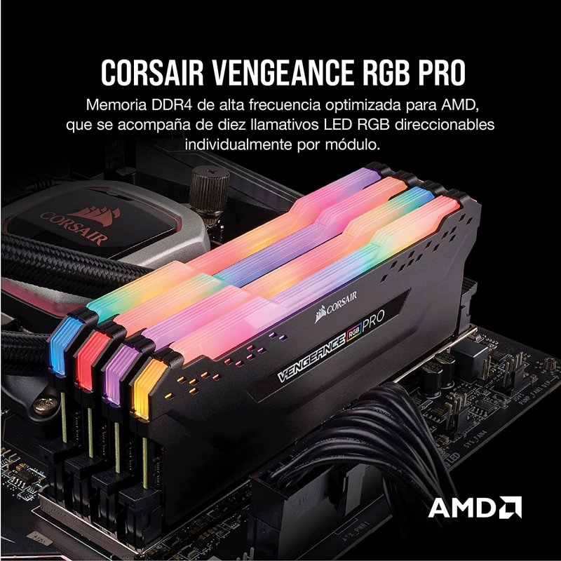 Detalle de Corsair Vengeance RGB Pro DDR4 3200MHz 8GB CL16