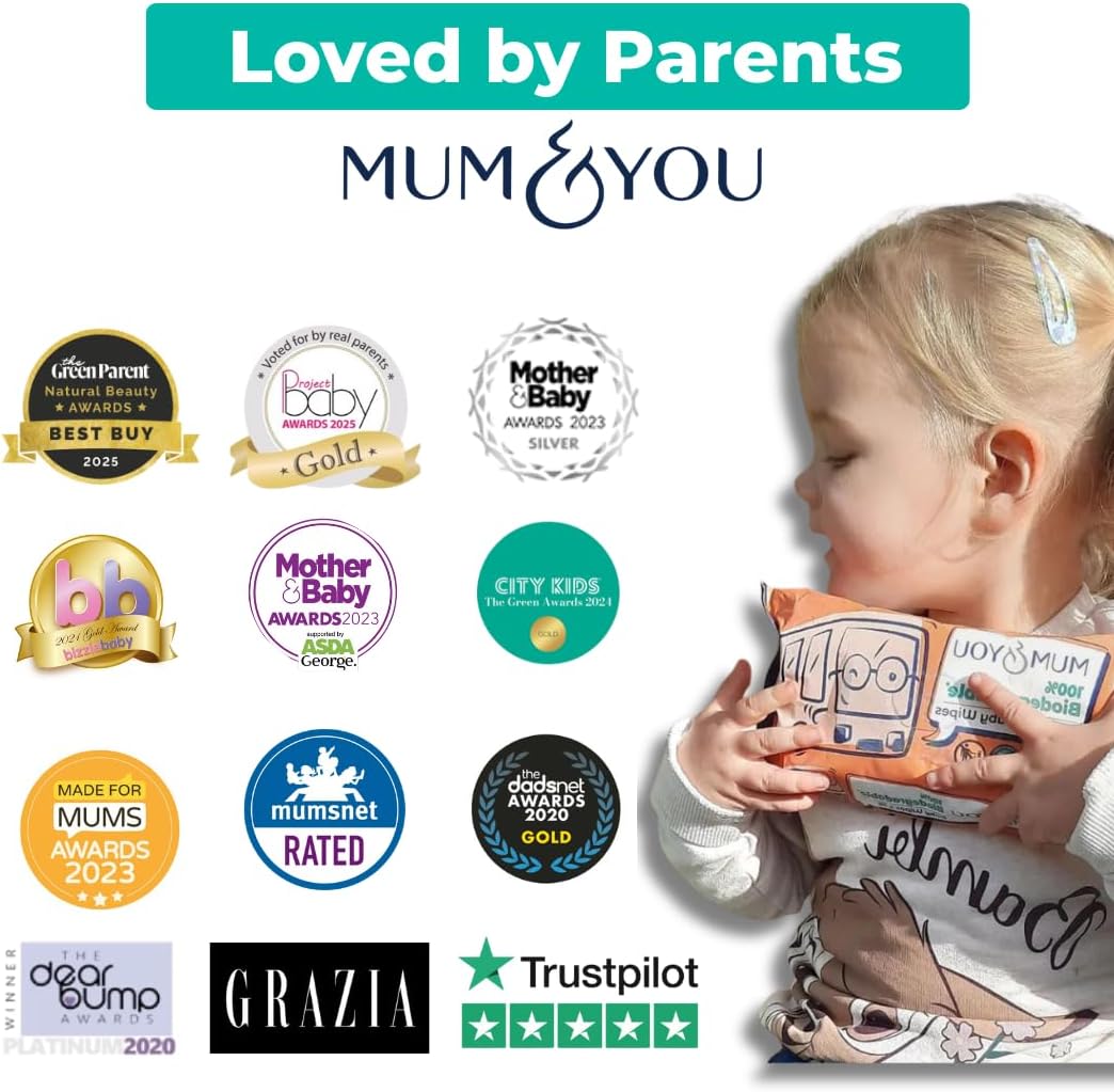 Thumbnail 6 de Mum & You Baby Wipes (99.4% Water) – Biodegradable, Fragrance-Free & Hypoallergenic, 336 Newborn Wipes (6 x 56)
