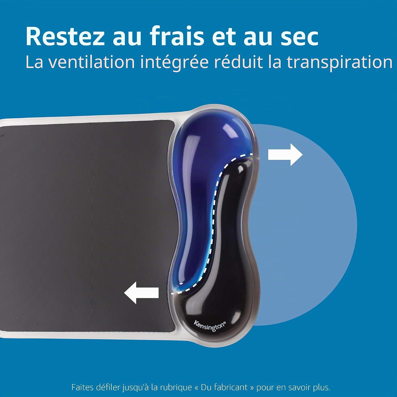 Thumbnail 4 de Tapis de Souris Kensington Duo Gel avec Repose-Poignets – Bleu (62401)