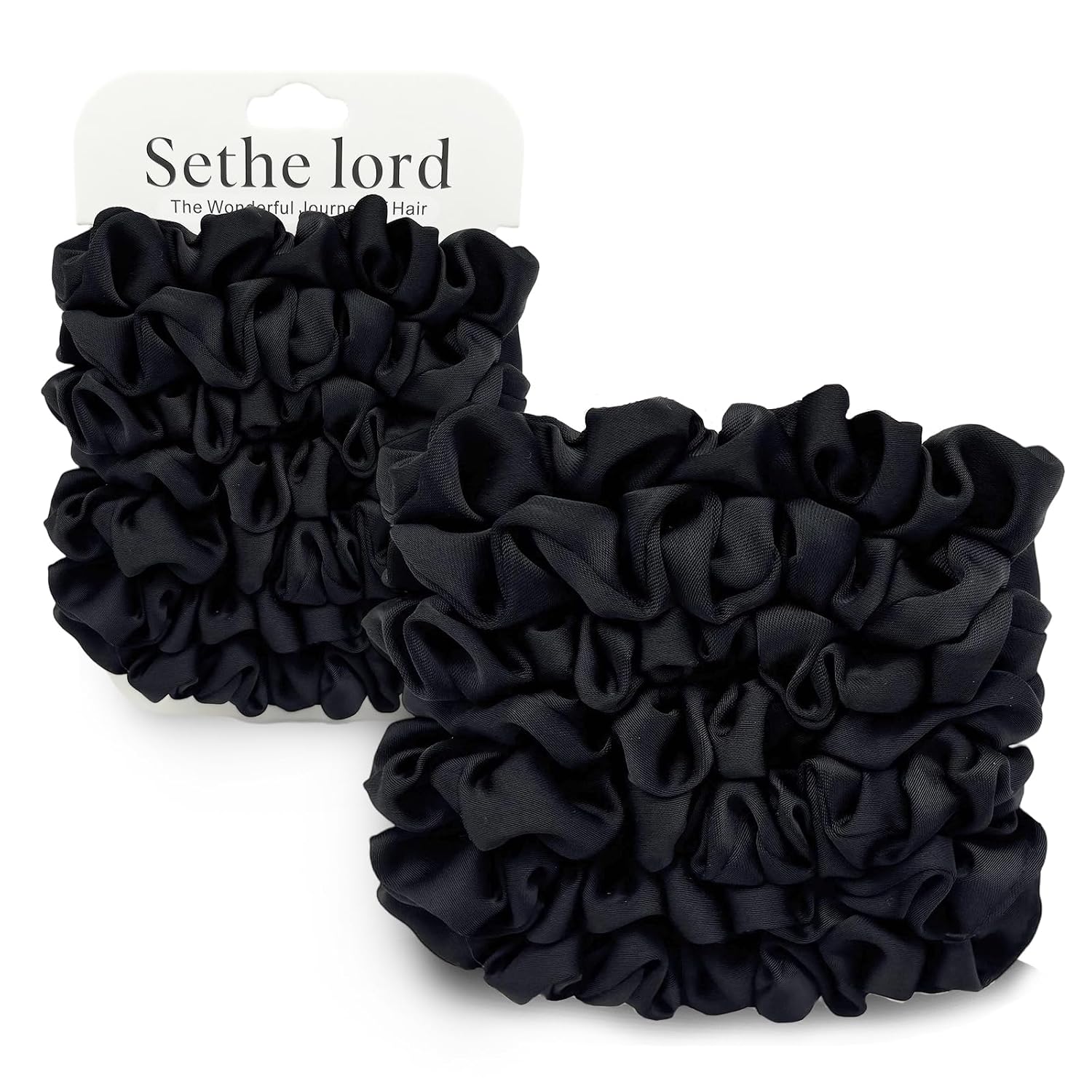 Detalle de Satin Hair Scrunchies, 7-Piece Set