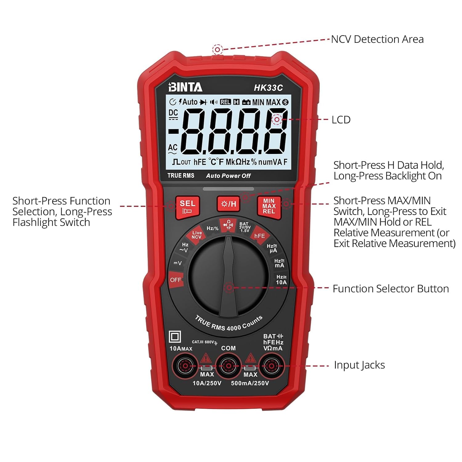 Thumbnail 6 de BINTA Digital Multimeter 4000-count auto-ranging ๐