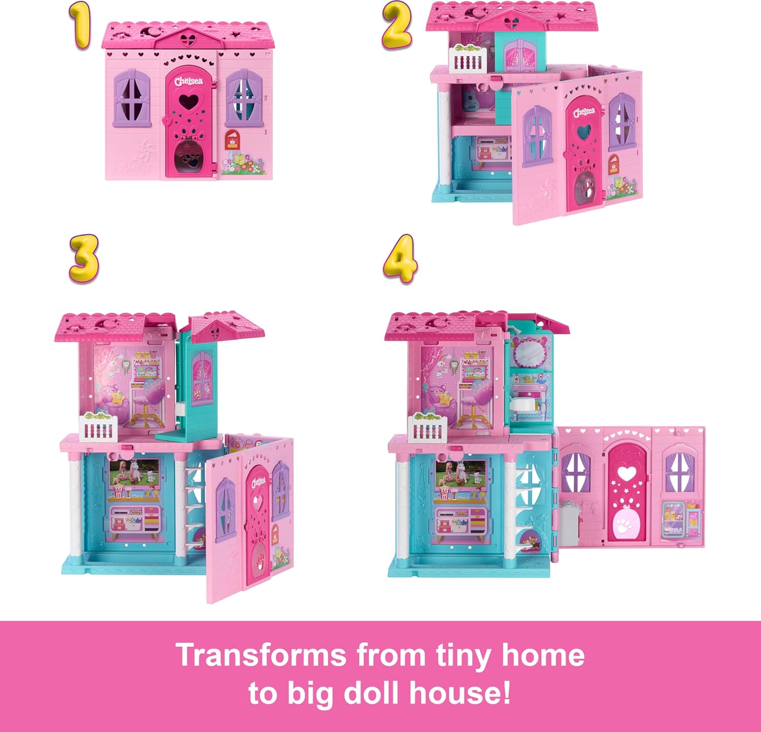 Thumbnail 4 de Barbie Chelsea dollhouse with 15+ accessories