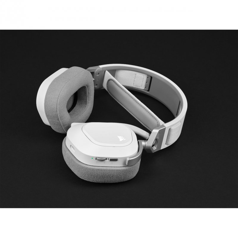 Detalle 2 de Corsair HS80 RGB Auriculares inalámbricos gaming blancos