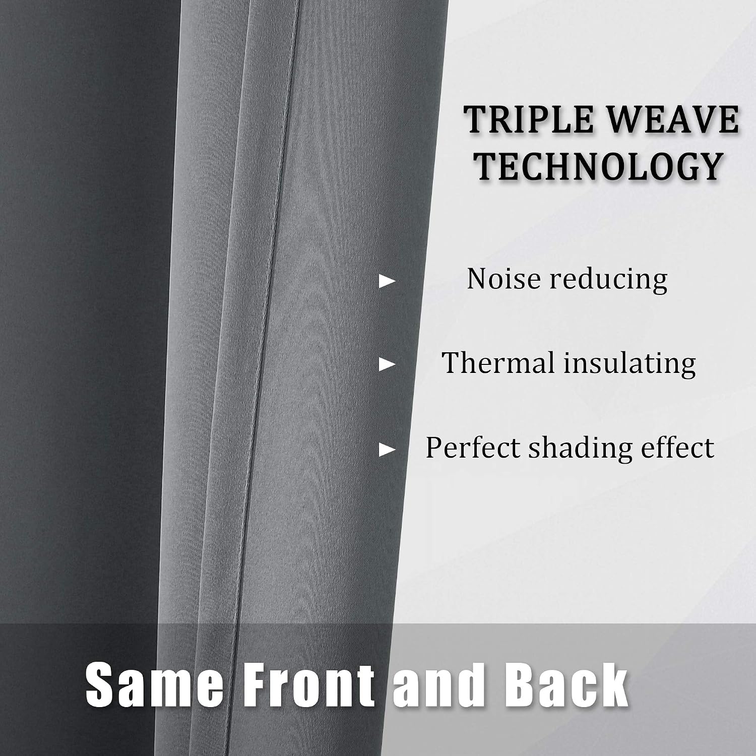 Detalle 1 de DUALIFE Blackout Curtain Panels, 54-Inch Length