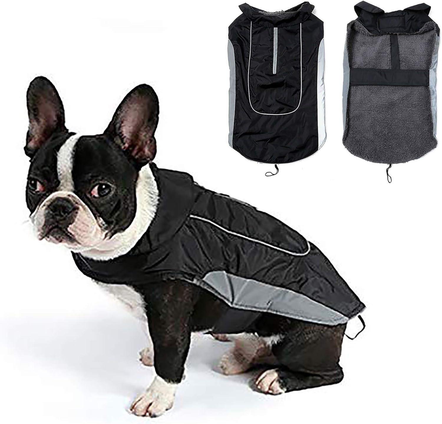 Thumbnail 6 de Dog Warm Coats Jackets Waterproof Coat with Harness Hole – Medium (Orange)