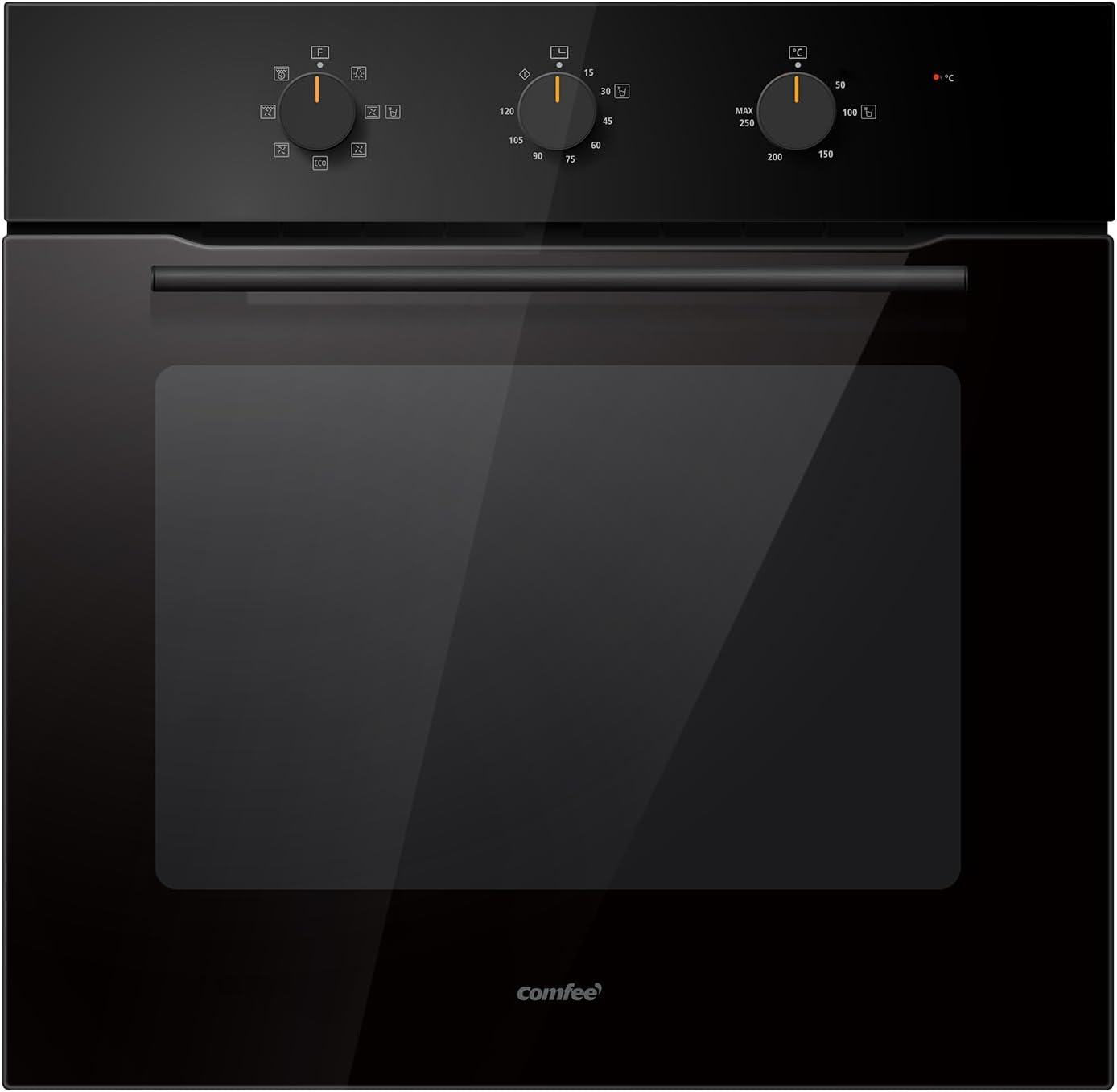Detalle de Comfee CBO60M80M1-BK horno empotrable de 60 cm y 60 litros con 8 funciones y freidora de aire