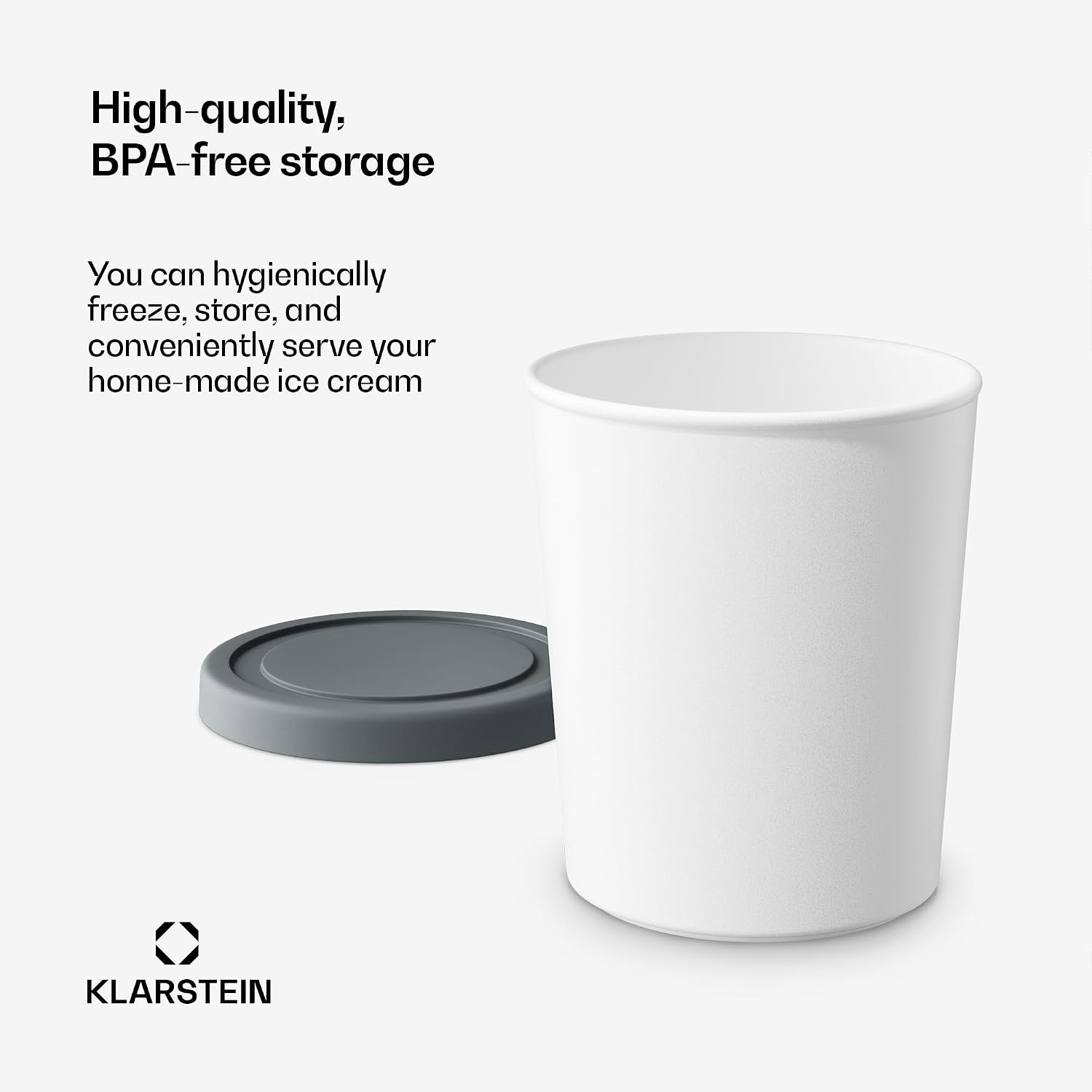 Thumbnail 4 de Klarstein SY-SIC-001 Ice Cream Containers, 2 x 1L Plastic Tubs with Lids