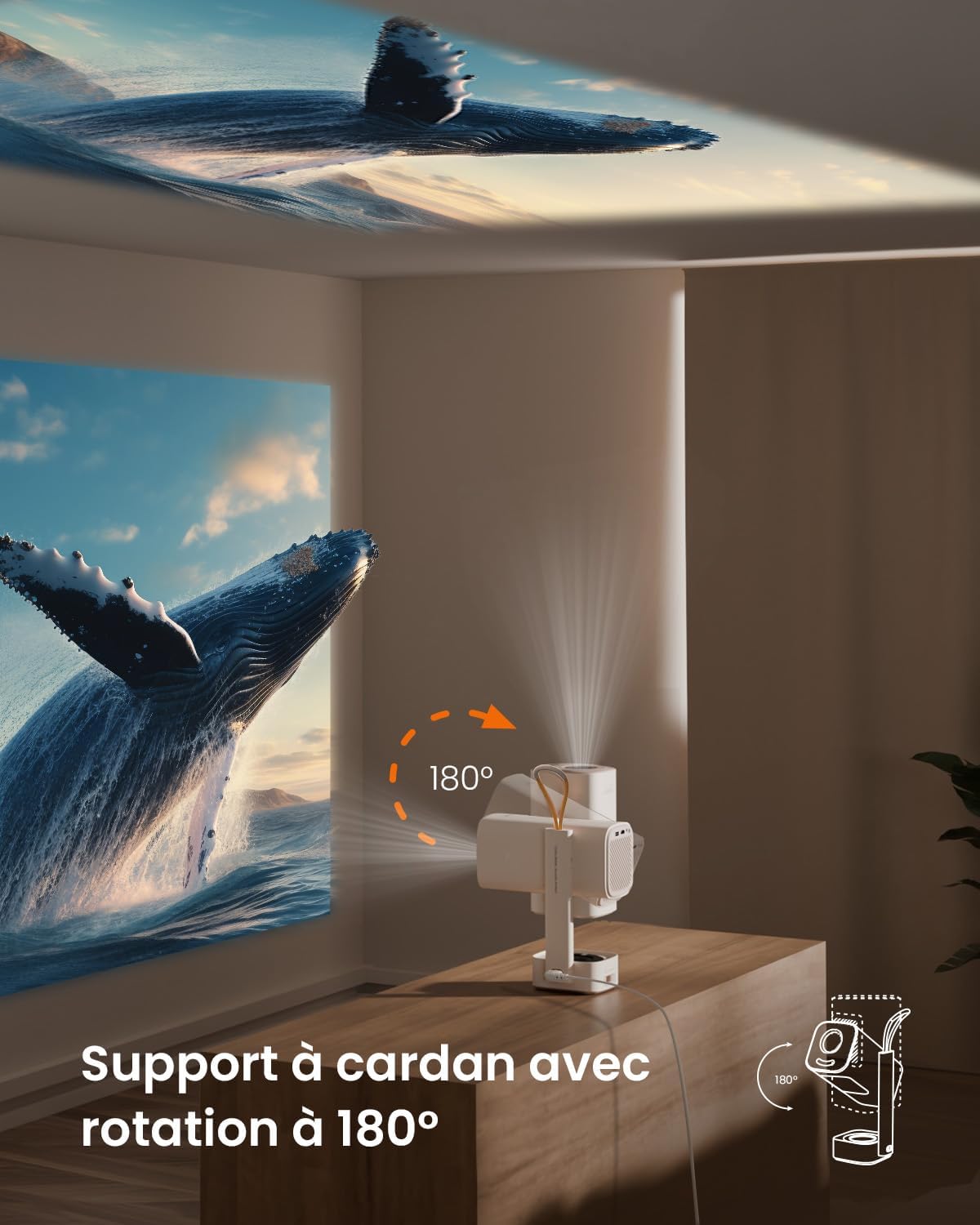Thumbnail 2 de Vidéoprojecteur Portable YABER T1 Pro2 : Full HD, Dolby Audio et WiFi 6