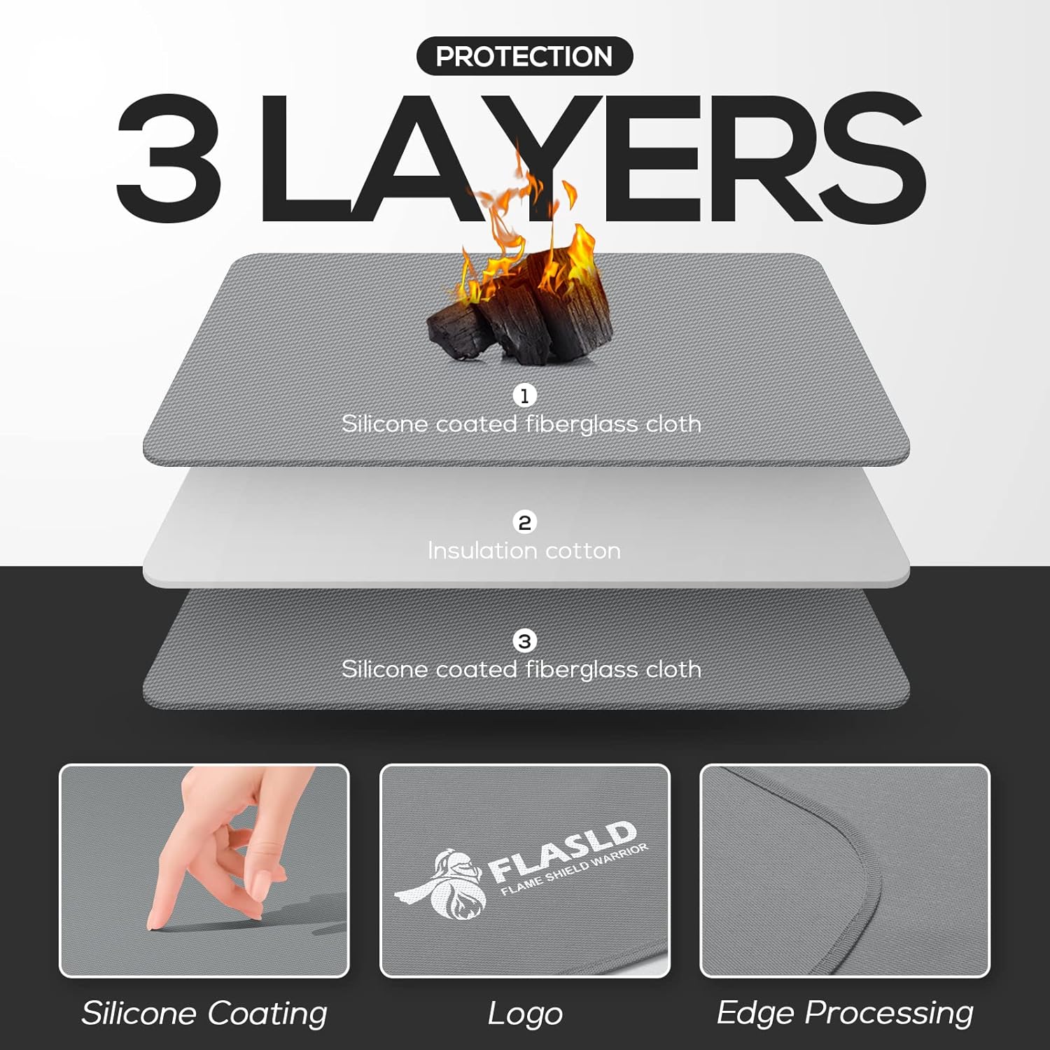 Thumbnail 5 de FLASLD Tappetino ignifugo multiuso 60×104 cm per esterni e interni 🧯