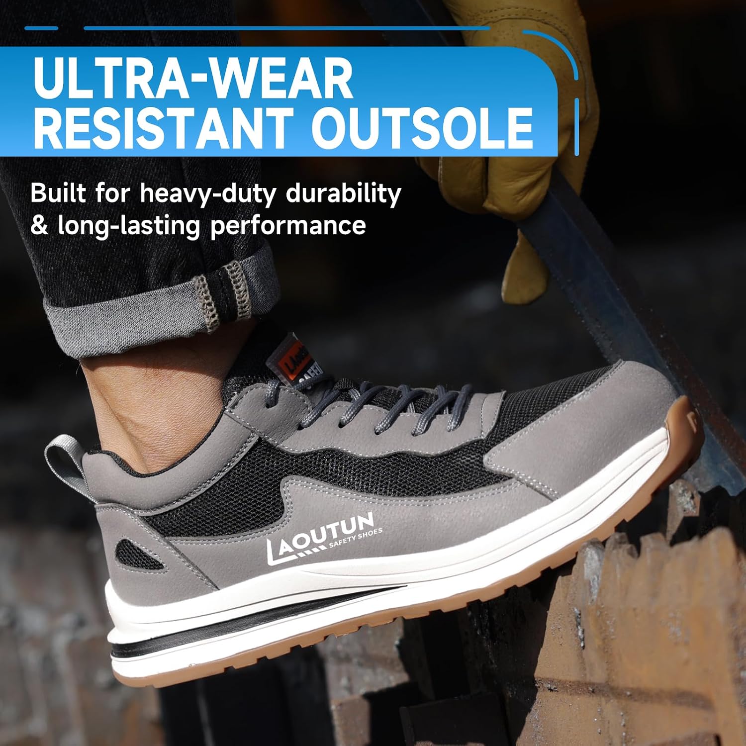Thumbnail 5 de LAoutun Safety Trainers Men: Steel Toe Cap Work Trainers for Durable, Breathable Protection