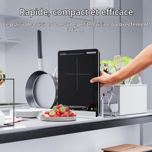 Detalle de COOKNANO Plaque à Induction Unique 2000W – Puissance, Praticité et Sécurité