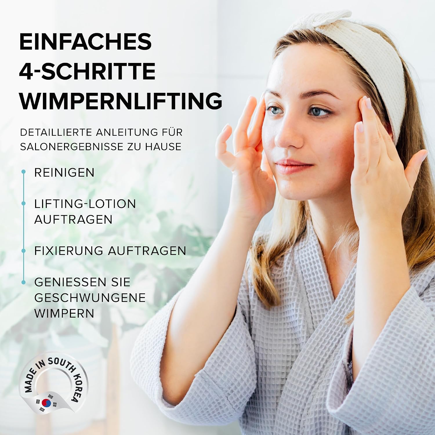 Detalle 1 de AYASAL Wimpernlifting-Set – Koreanische Lash-Lifting Formel für schonendes Lifting zu Hause