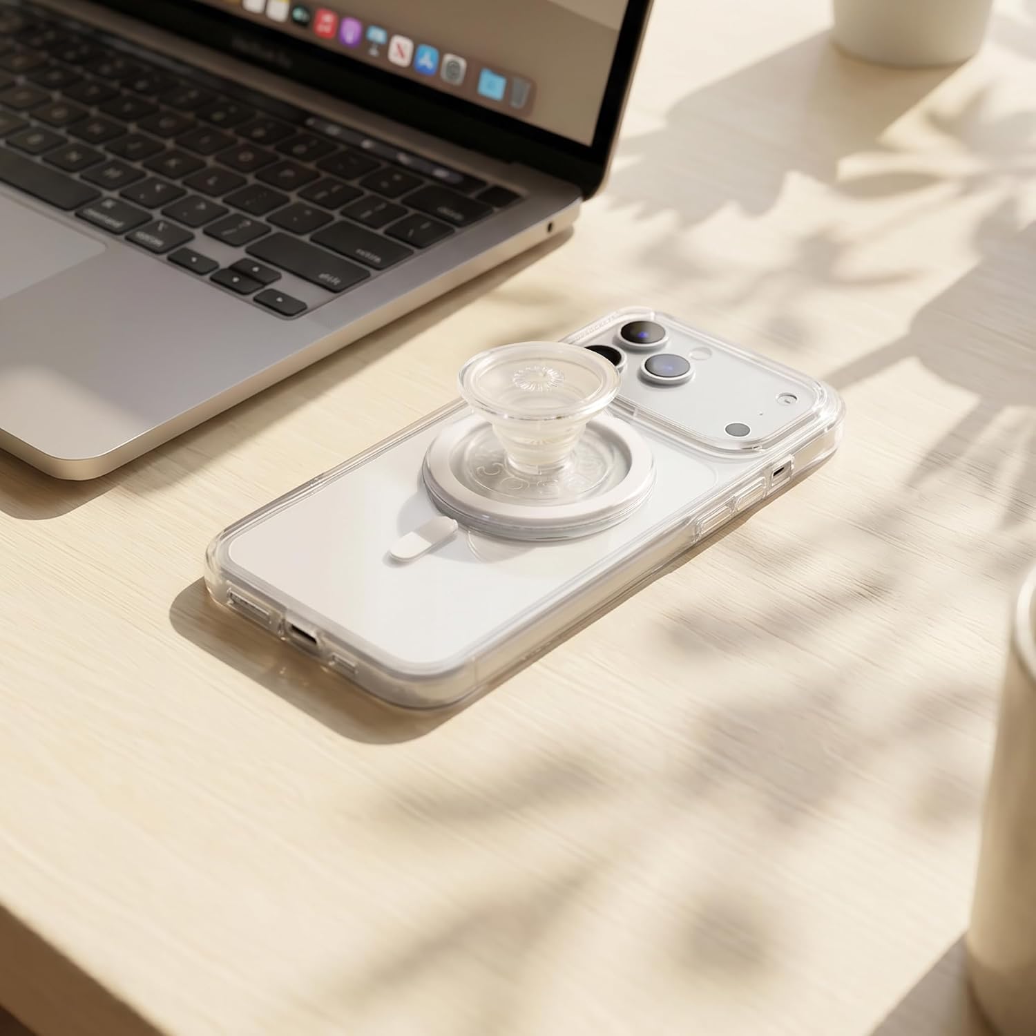 Thumbnail 4 de PopSockets 806827 PopGrip MagSafe スマホグリップ＆スタンド クリア・アダプターリング付き