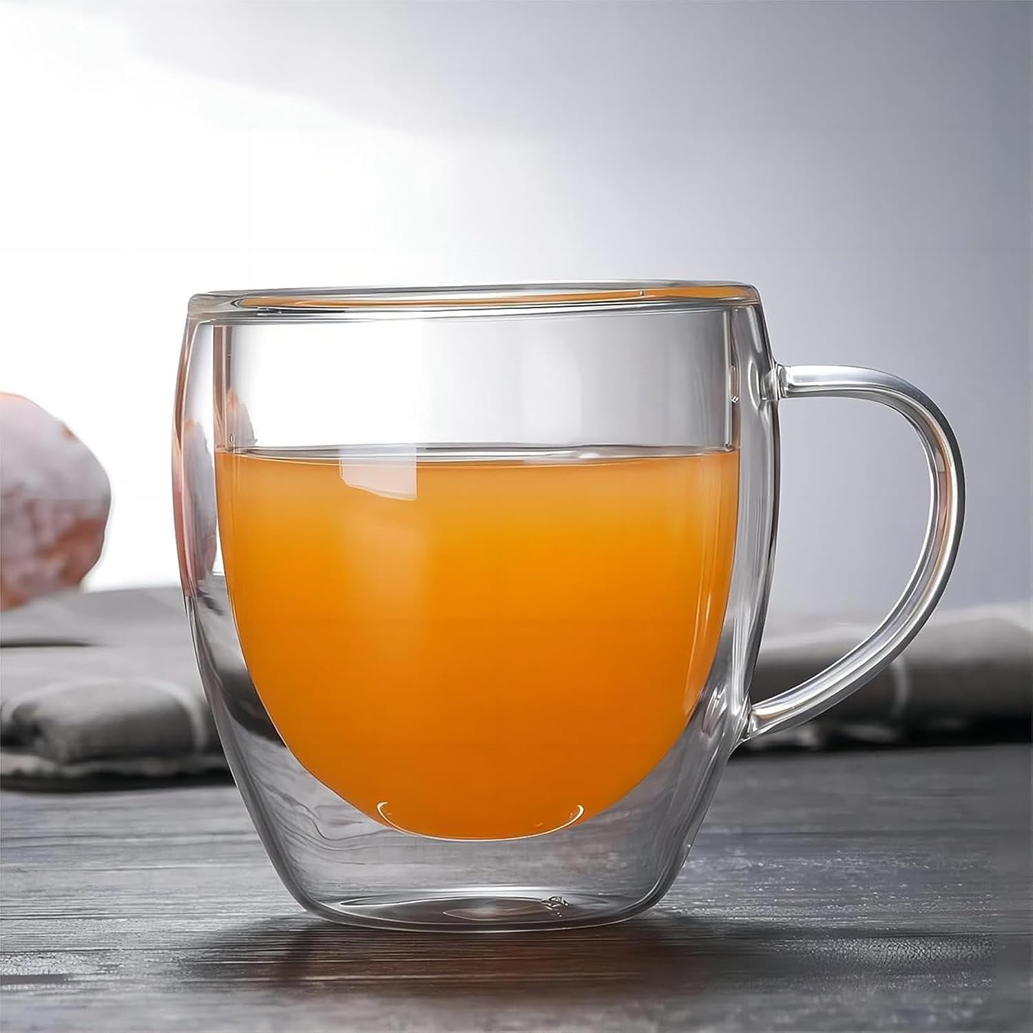 Detalle de SCJHMY Double-Walled Glass Coffee Mugs, 8 oz