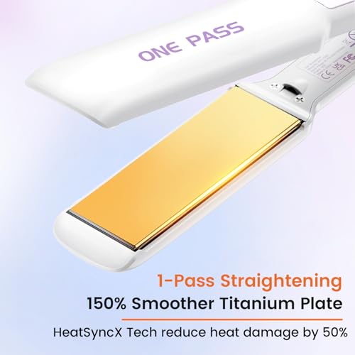Detalle de Faszin Professional Wide Plate Hair Straighteners, 42mm Titanium Plates