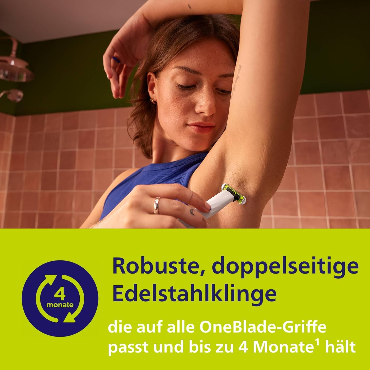 Detalle de Philips OneBlade Intimate QP1924/28 – Intimrasur, Trimmen & Rasieren mit SkinProtect