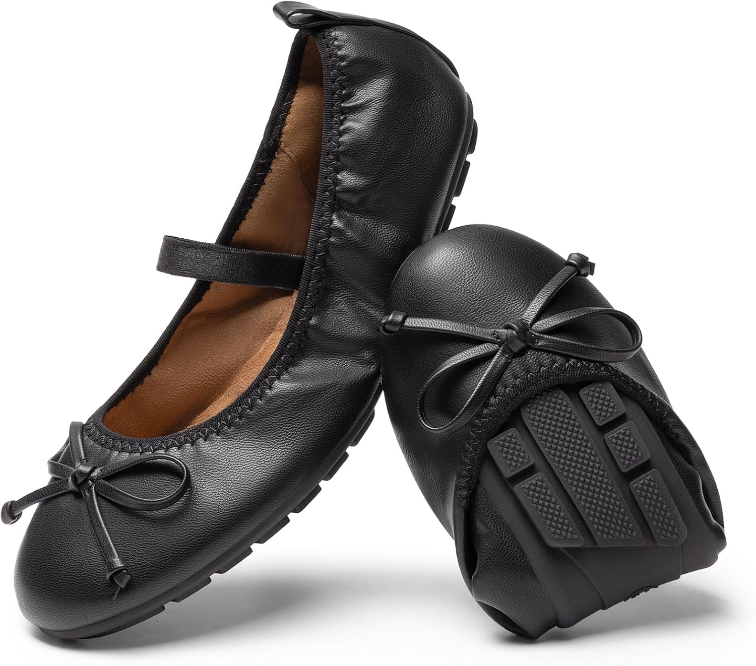 Detalle de DREAM PAIRS Mädchen Ballerinas Weiß – Kommunionsschuhe, Mary Jane mit Schleife, leicht anzuziehen