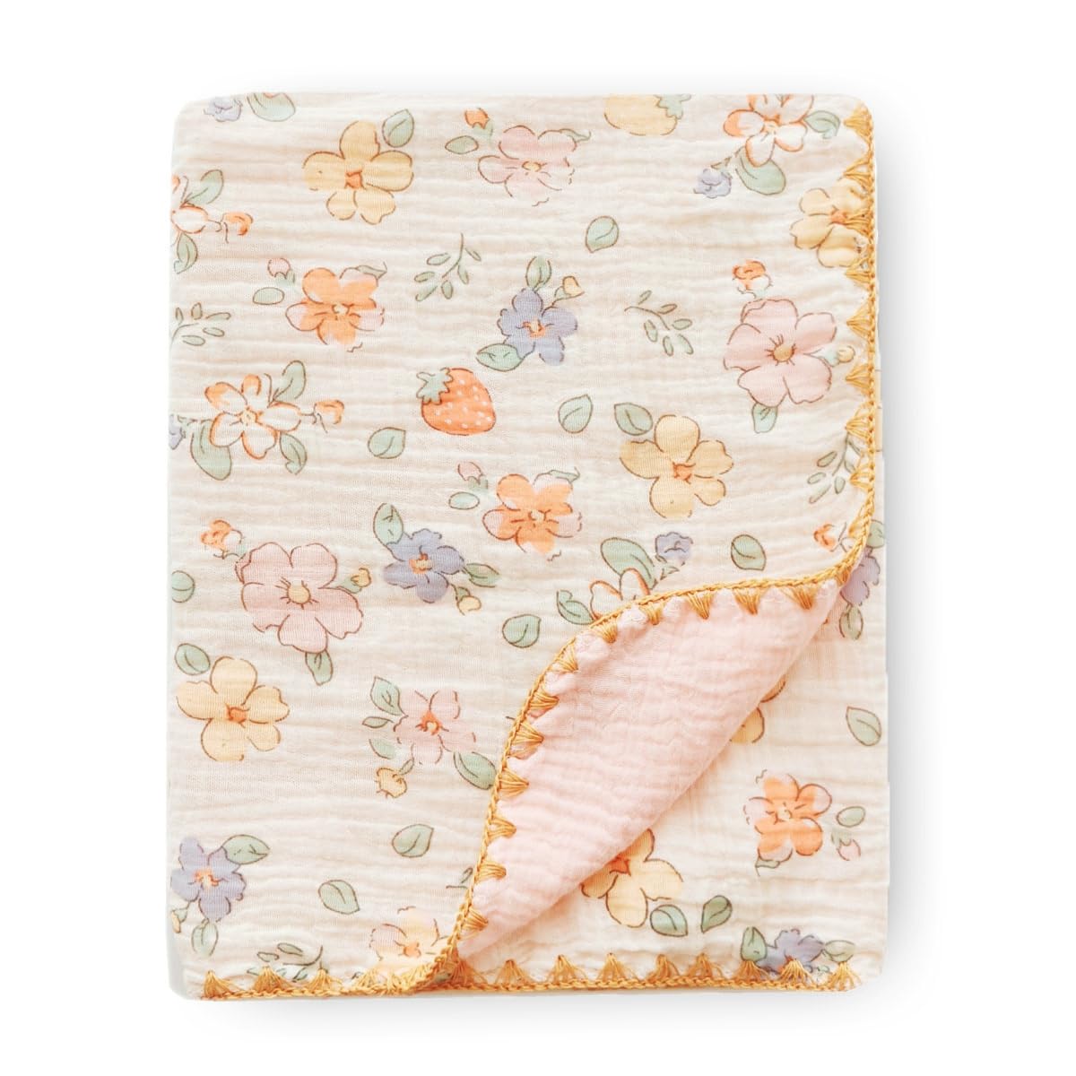Detalle 2 de Gunnaicat Cotton Muslin Baby Blanket, 40 x 40 Inch