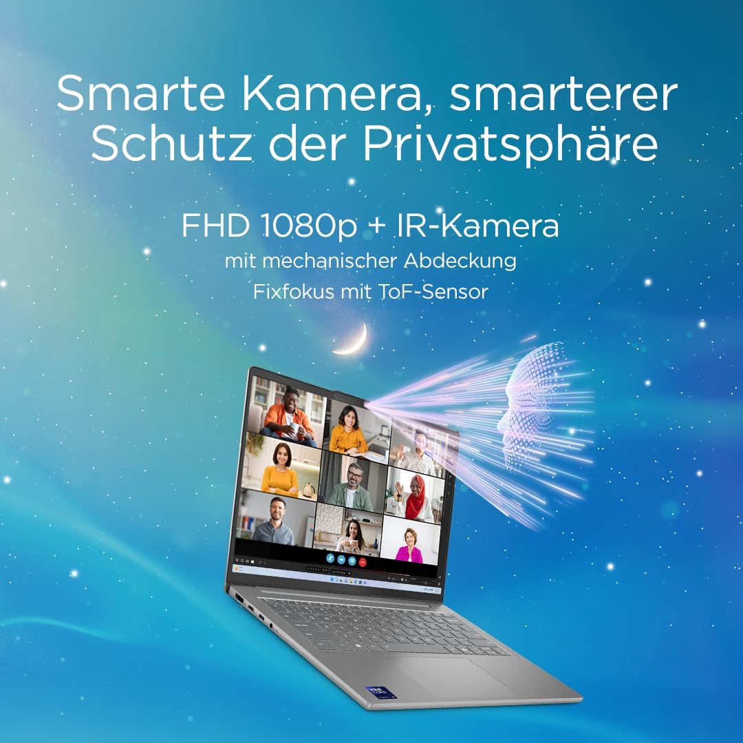 Detalle de Lenovo IdeaPad Slim 5i Laptop | Copilot+ PC – 14" OLED, Intel Core Ultra 9, 32GB RAM, 1TB SSD
