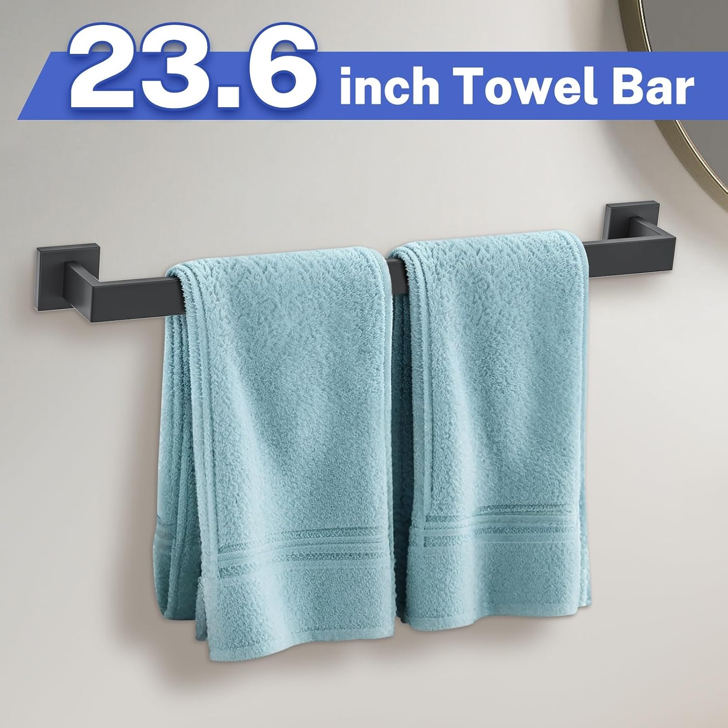 Thumbnail 1 de KORASTE K3 Matte Black Bathroom Hardware Set, 304 Stainless Steel, 5 Pieces