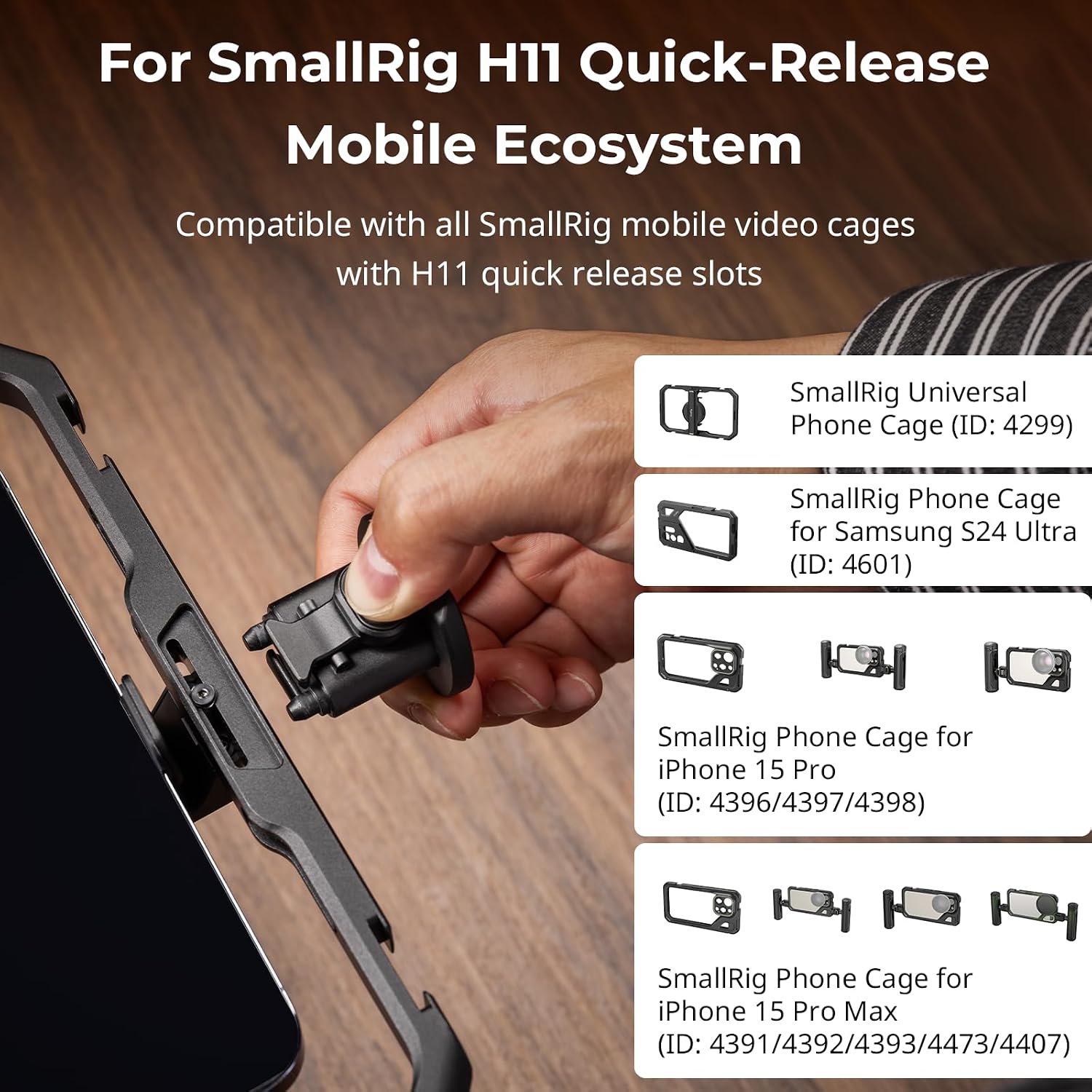 Detalle 2 de SMALLRIG H11 Schnellspannadapter 1️⃣