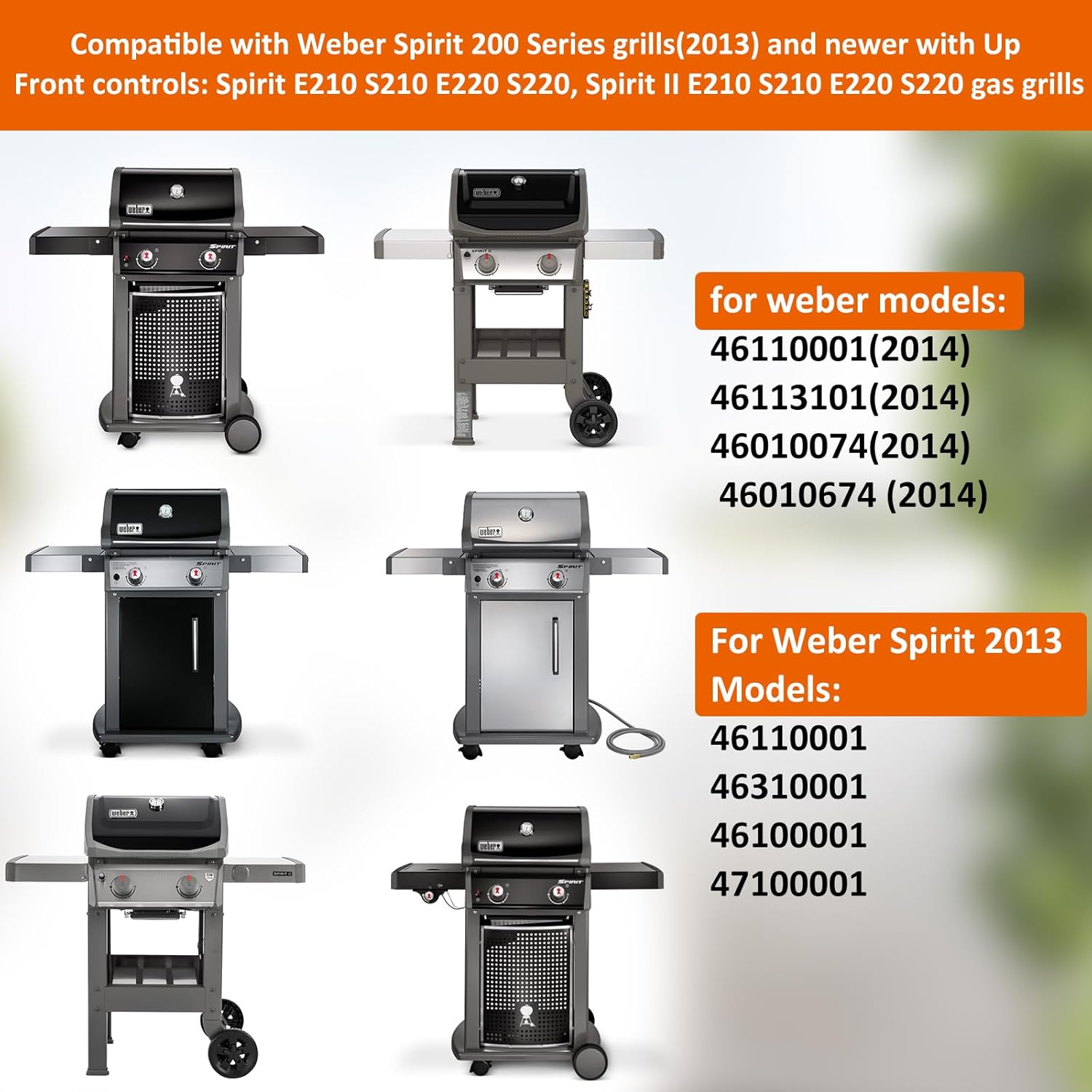 Detalle de Full-Size Griddle Inserts with Handles for Weber Spirit 200/Spirit II 200 Series Grills