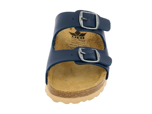 Detalle de Lico Bioline Kids Pantoletten Blau Marine 33 EU – Bequeme Sommerschuhe für Jungen und Mädchen