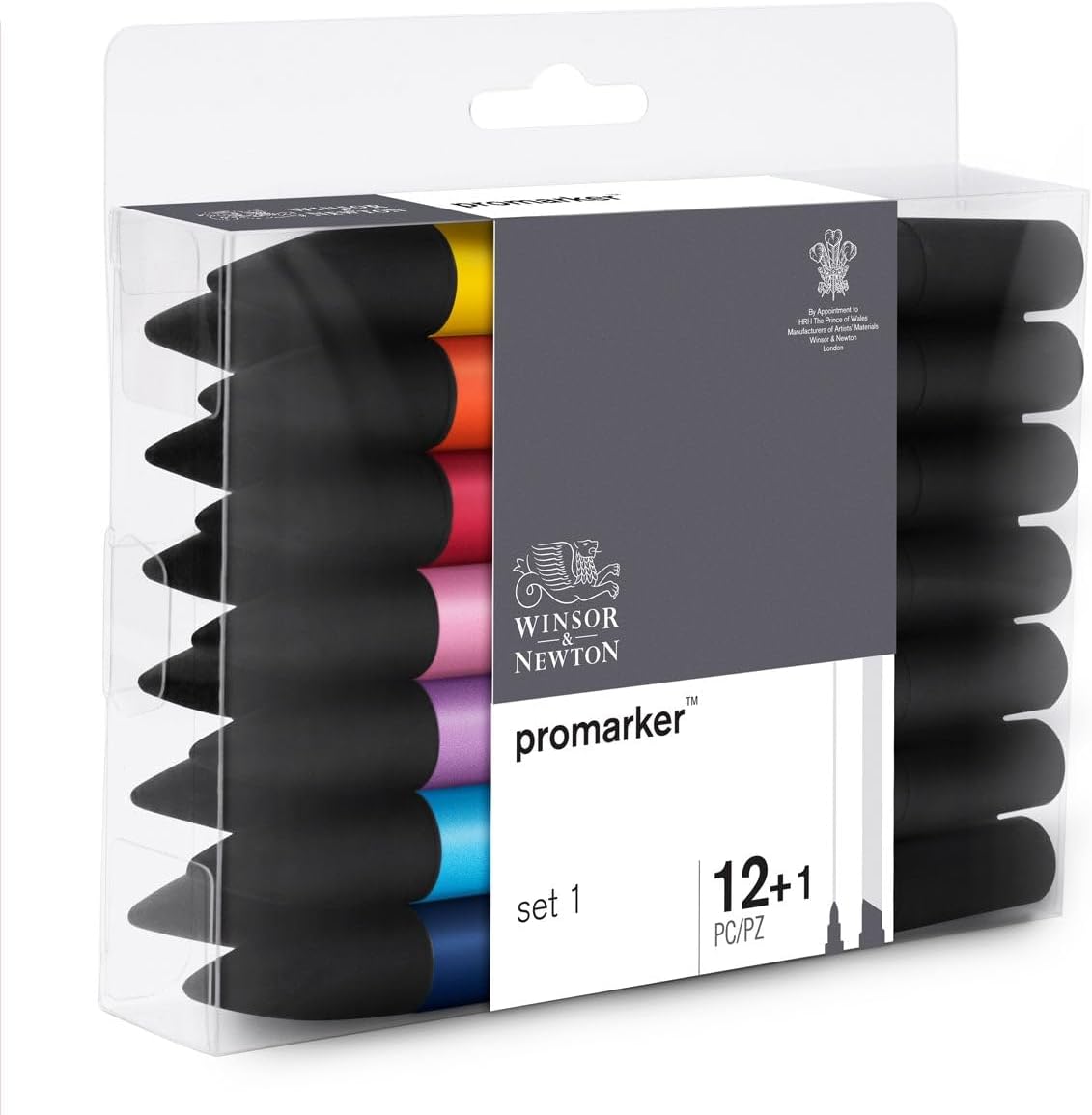Detalle de Winsor & Newton ProMarker Set 12+1 Pennarelli – pennarelli alcolici a doppio puntale