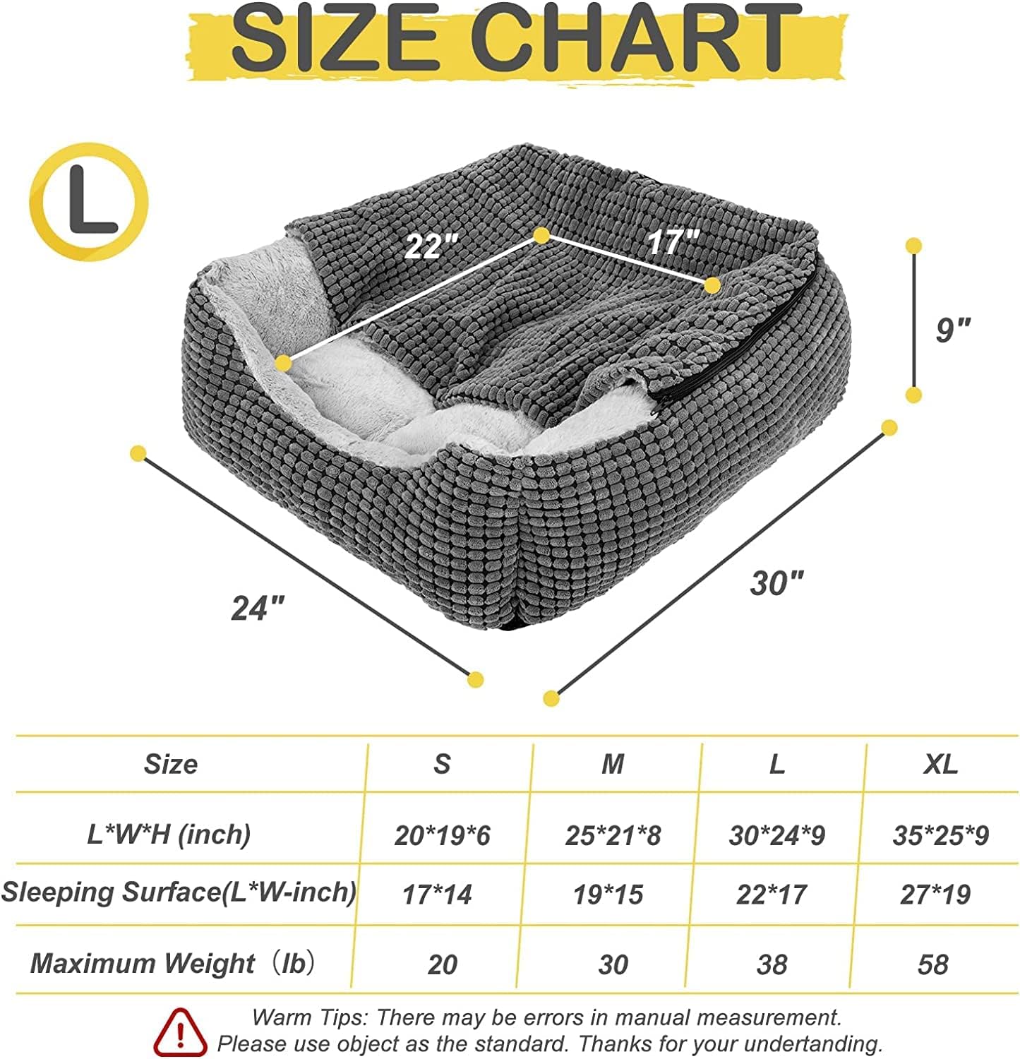 Thumbnail 4 de JOEJOY dog bed hooded 76 x 61 cm