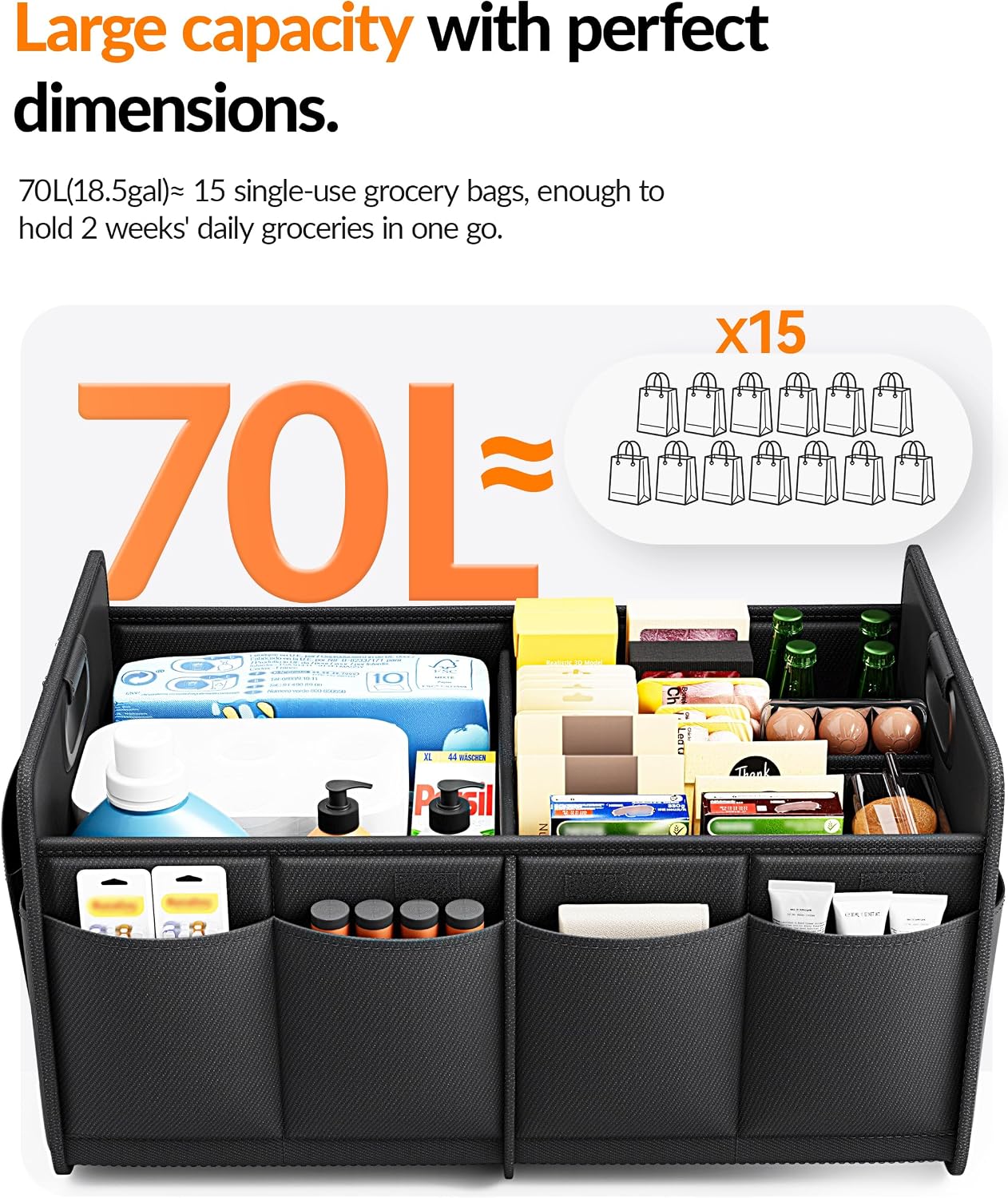 Thumbnail 4 de Homeve Trunk Organizer for Car