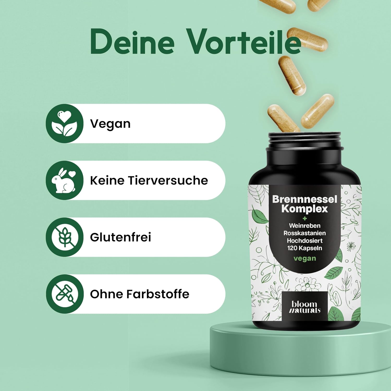 Thumbnail 2 de Brennnessel Kapseln hochdosiert 120 Kapseln