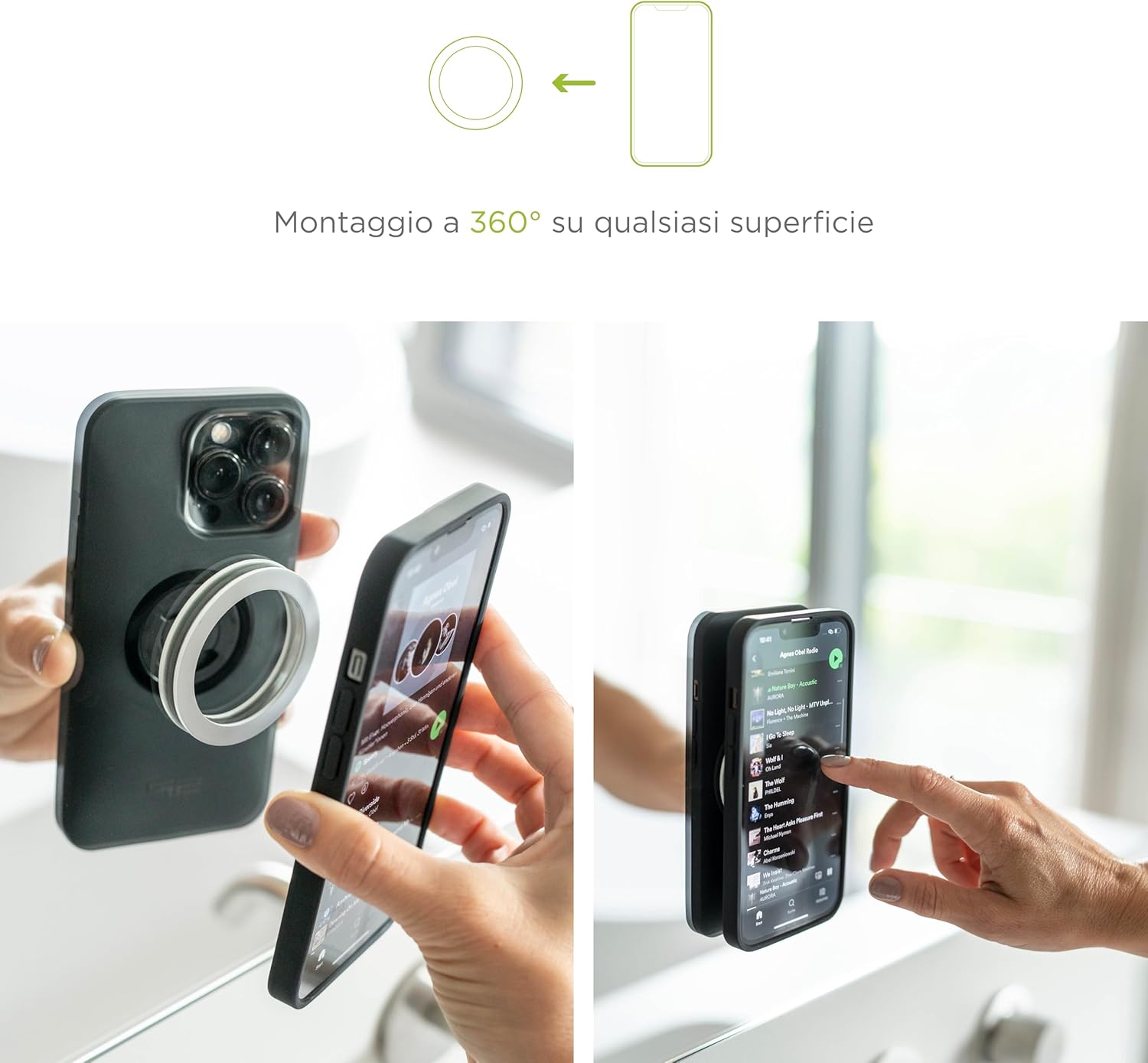 Detalle de SP CONNECT Mountain Bike Bundle SPC+ per Samsung S21 FE: supporto impermeabile e fissaggio magnetico per MTB