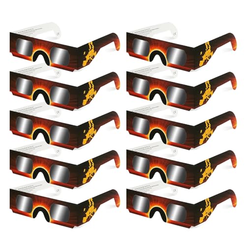 Detalle de QIWEI Gafas Eclipse Solar ISO 12312-2 Pack 10 — protección certificada y visión nítida para eclipses