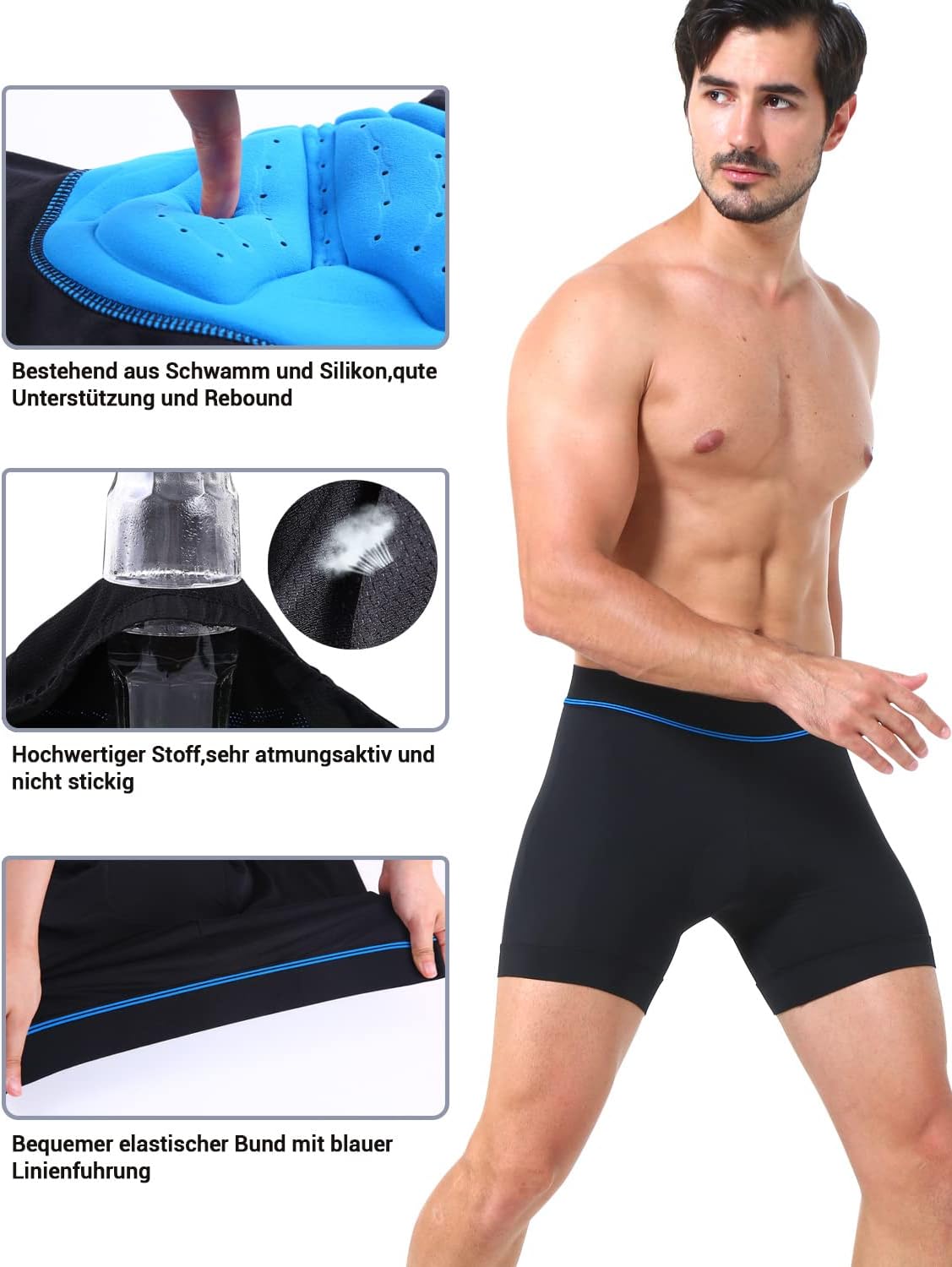 Thumbnail 5 de Sportneer Pantaloni da Ciclismo Imbottiti 82% poliammide