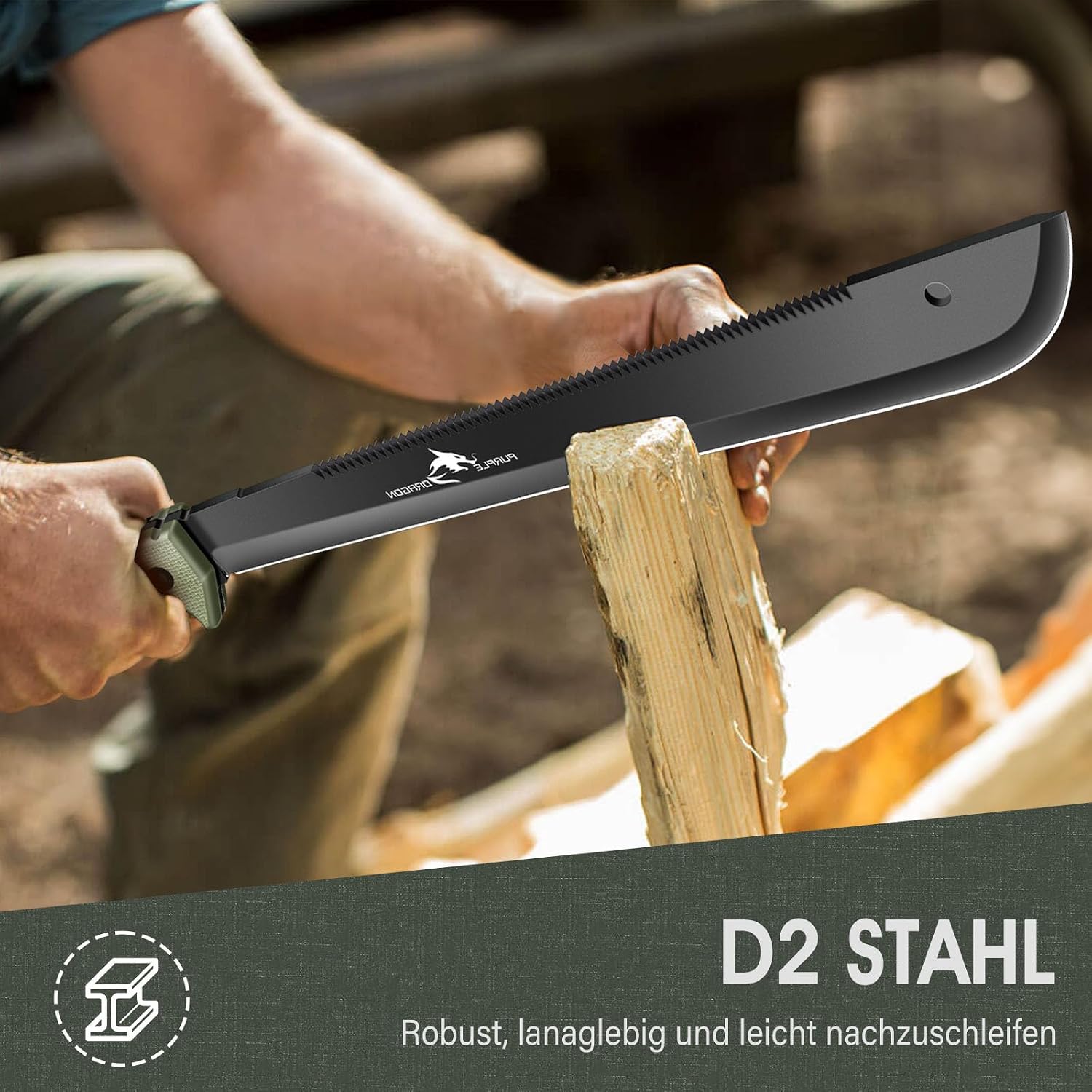 Detalle 2 de Purple Dragon Machete D2 Vollaxt mit Säge