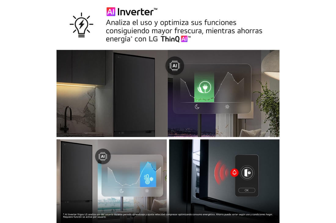 Thumbnail 4 de Frigorífico Combi LG GBBS726CEV DoorCooling+, 375 L, Serie 700, Acero grafito antihuellas