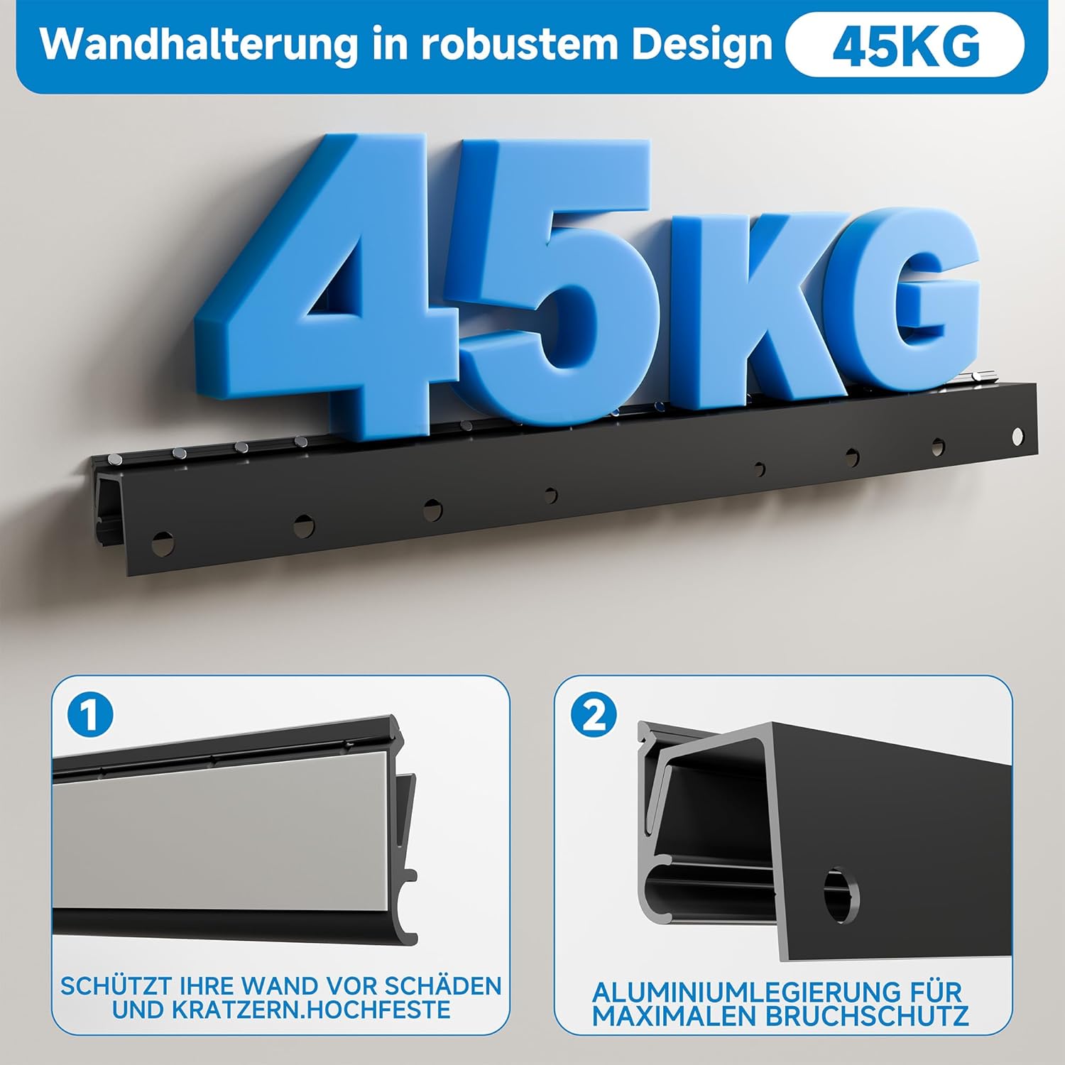 Detalle de Antimbee TV Wandhalterung ohne Bolzen für 13–55 Zoll (max. VESA 400 x 400 mm, bis 45 kg)