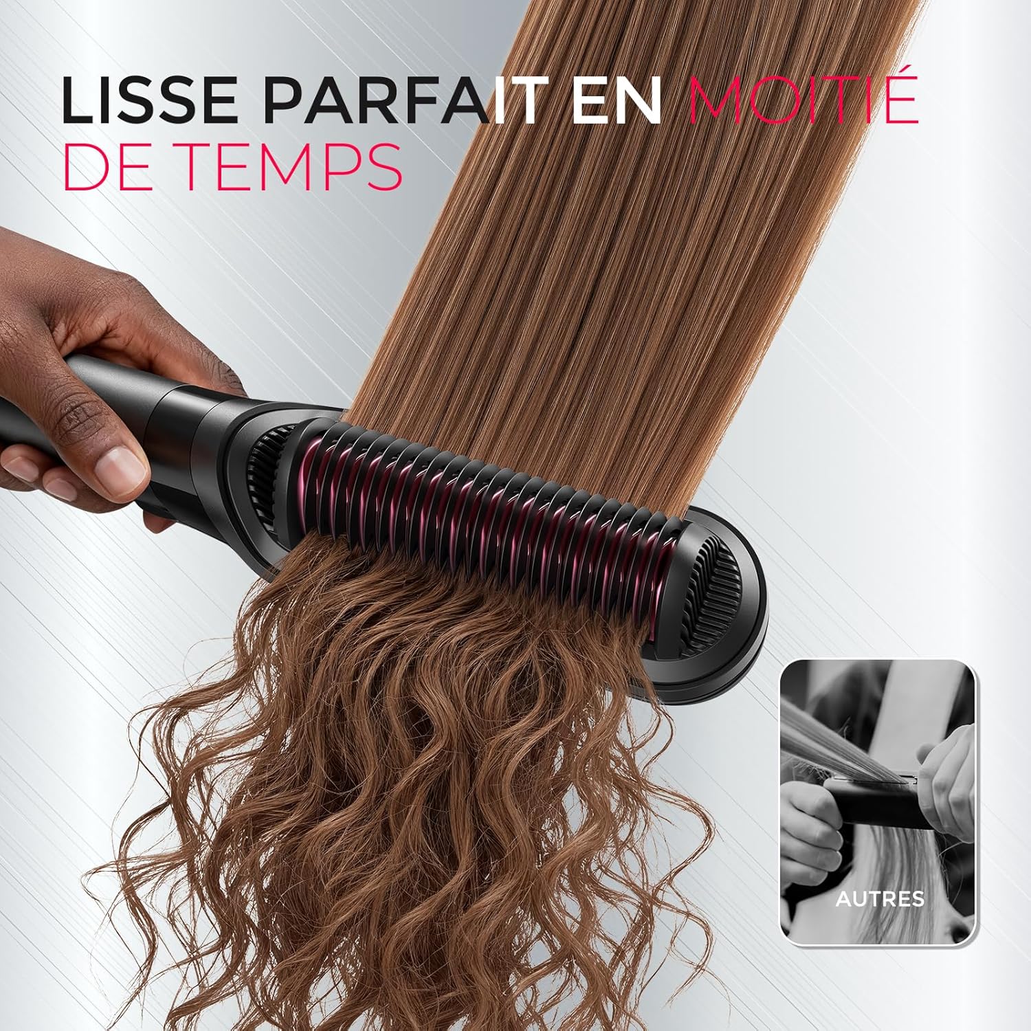 Thumbnail 1 de TYMO Lisseur Cheveux Professionnel 2 en 1 : Brosse Lissante Ionique et Fer à Lisser Boucleur