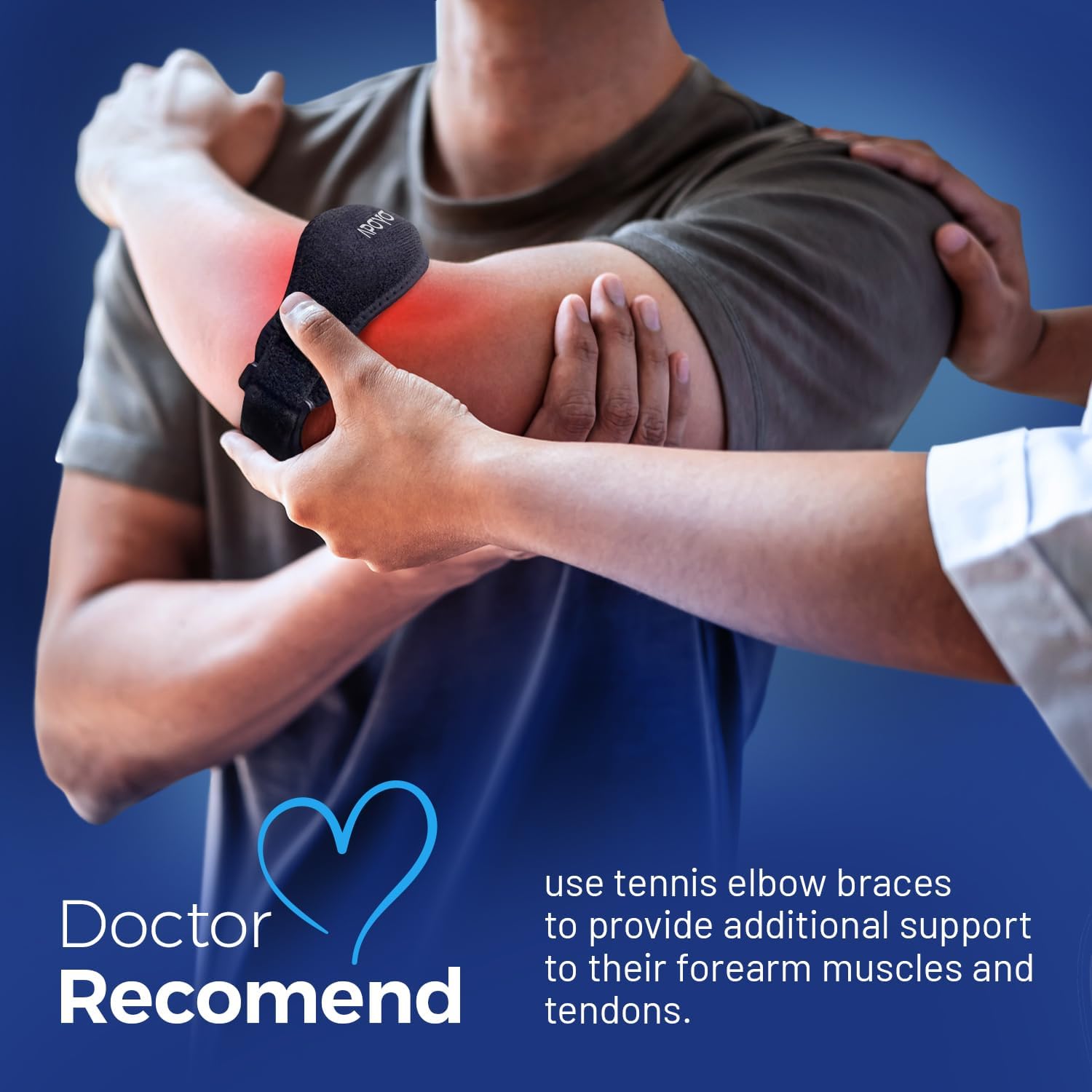 Detalle 2 de APOYO Tennis Elbow Brace: Adjustable Counterforce Arm Band for Tendon Relief