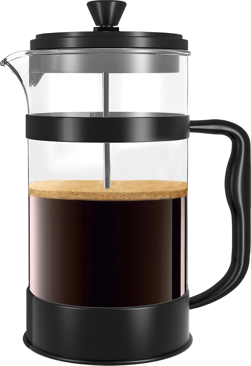 Detalle de KICHLY EU0315 French press 1000 ml z potrójnym filtrem i szkłem borokrzemowym