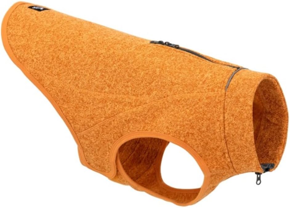 Detalle de Kurgo K9 Core Hundepullover – Leichtes Fleece, 2-Wege-Reißverschluss, Größe S, Orange