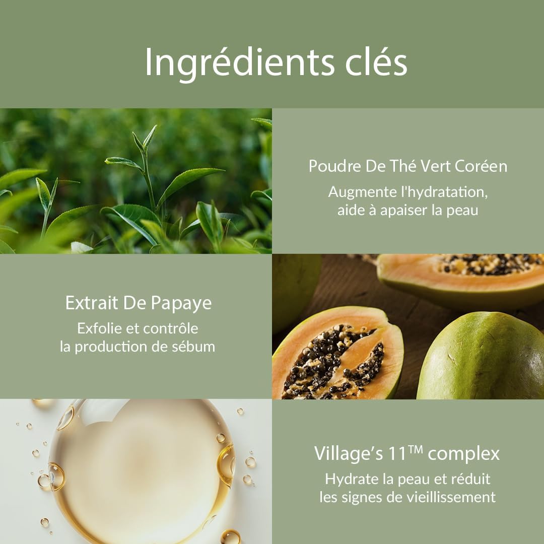Thumbnail 2 de Village11Factory Clear Green Tea Enzyme Vegan Powder Wash (60 g) – Nettoyant en poudre au thé vert & papaye