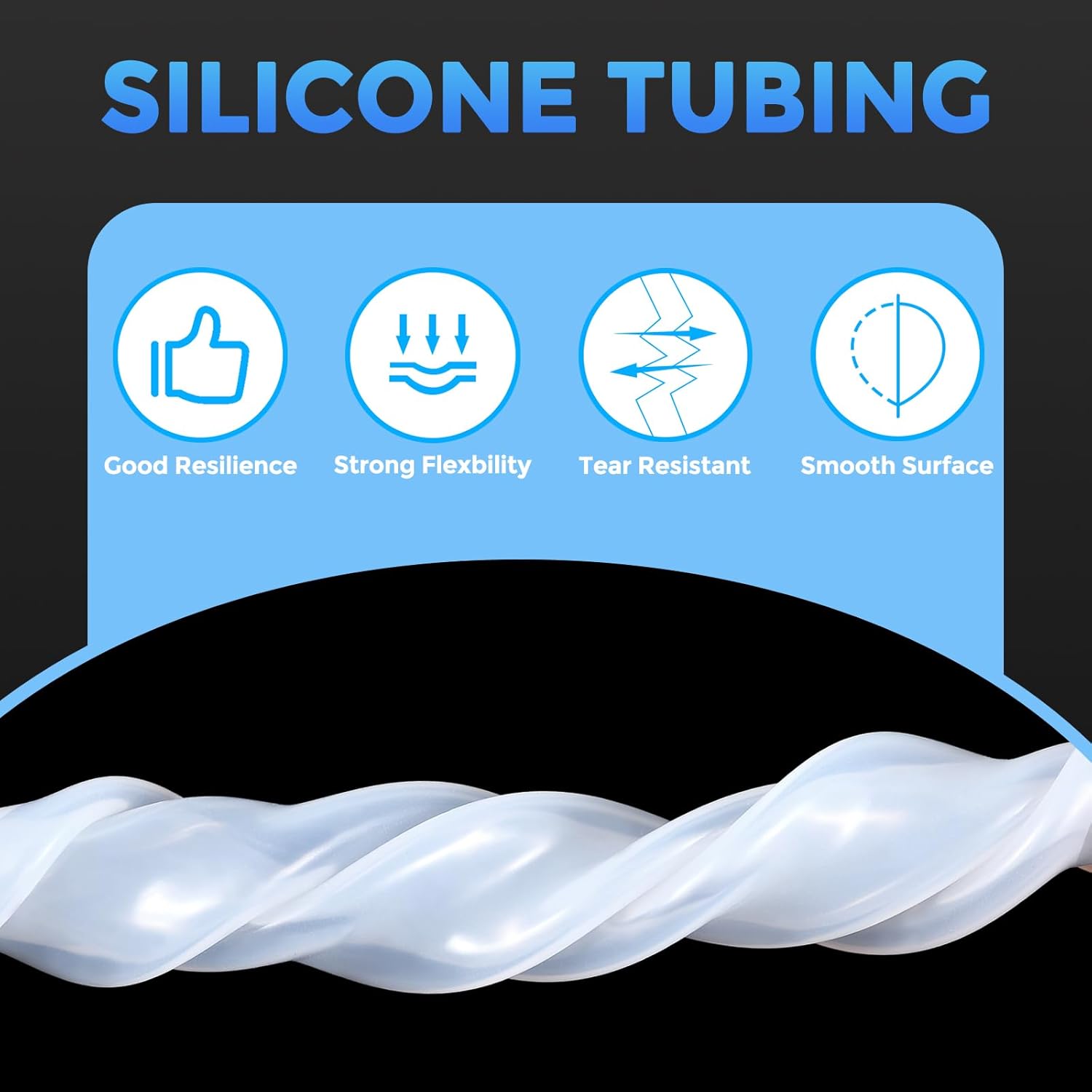 Thumbnail 2 de Rebower Silicone Tubing 8mm ID x 12mm OD 21 ft – High-Temp Clear Silicone Hose for Home Brew & Aquaponics
